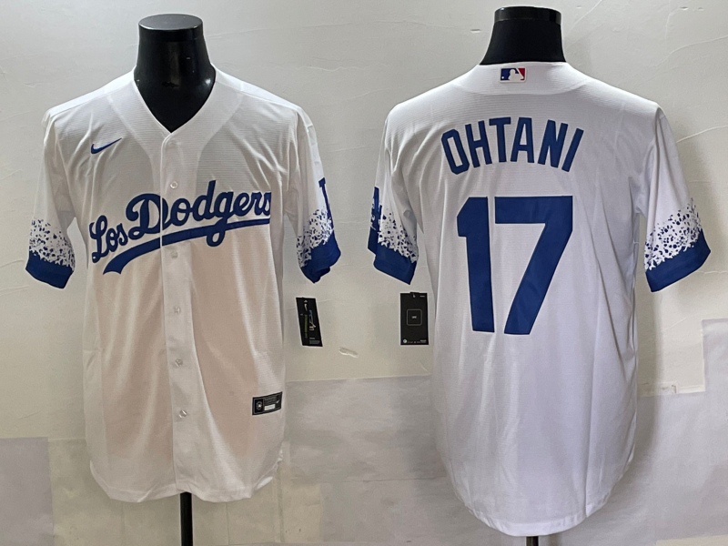 Men Los Angeles Dodgers #17 Ohtani white Nike MLB 2025 Jersey style 3